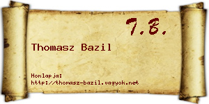 Thomasz Bazil névjegykártya